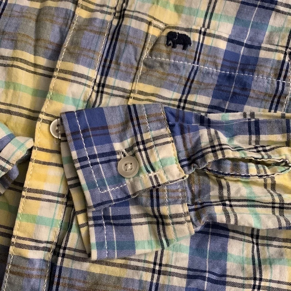 Boy’s Carter Blue & Yellow Button Down Shirt